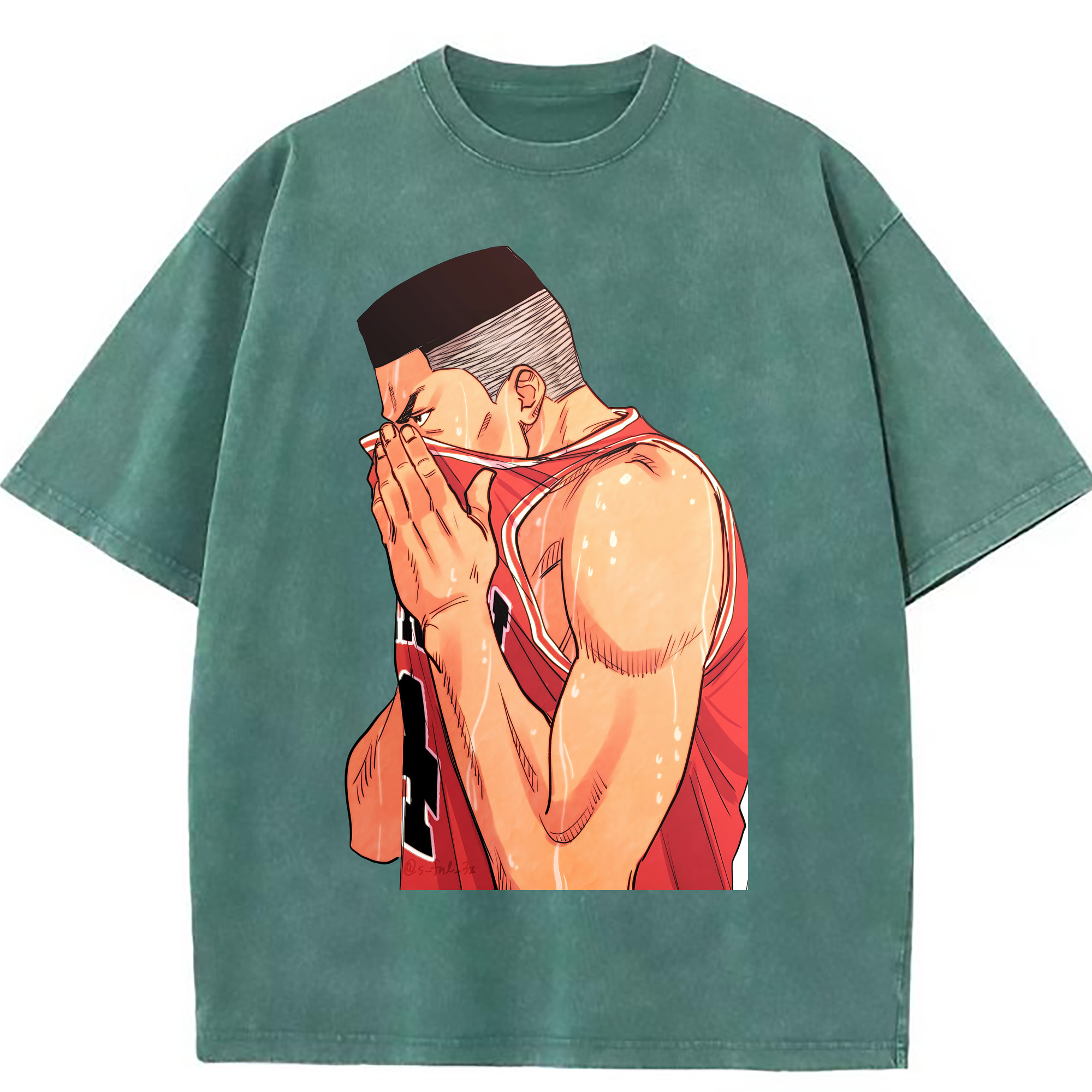 （画像用） SLAM DUNK／スラムダンク 綿100% ヴィンテージ風 半袖Tシャツ（フロントプリント）